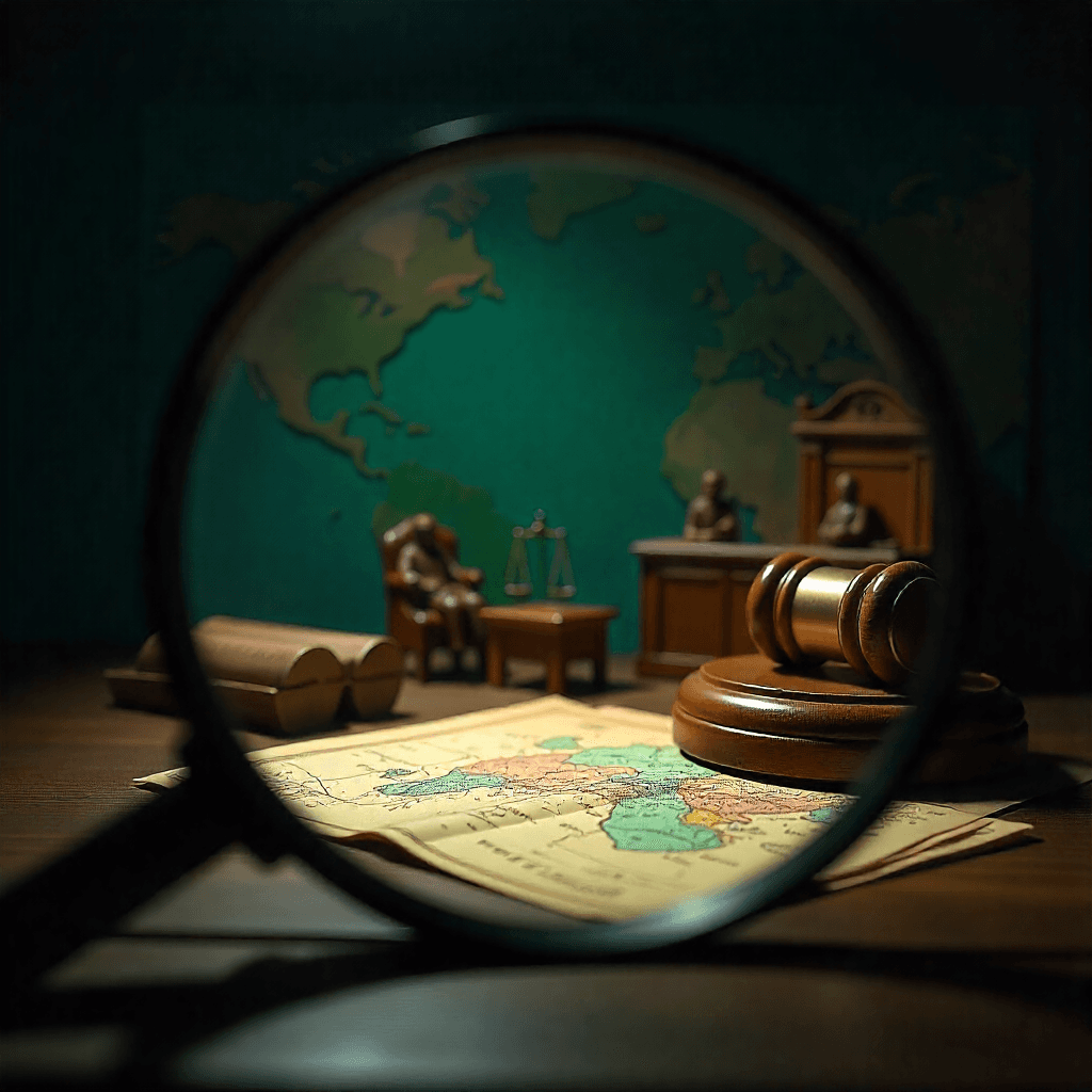 courtroom under lens